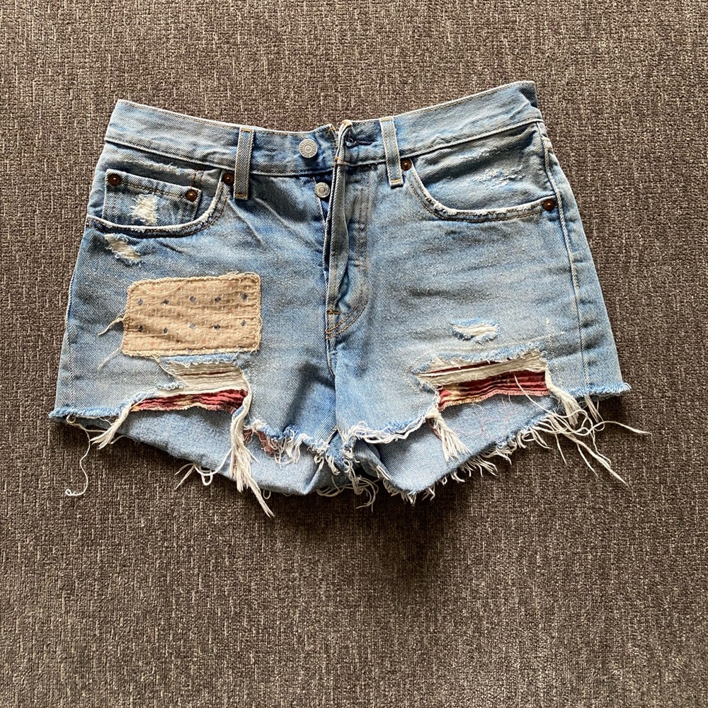 Levi’s 501 patchwork shorts